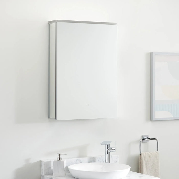 Signature Hardware 53" Pallas Lighted Medicine Cabinet with Tunable LED ...